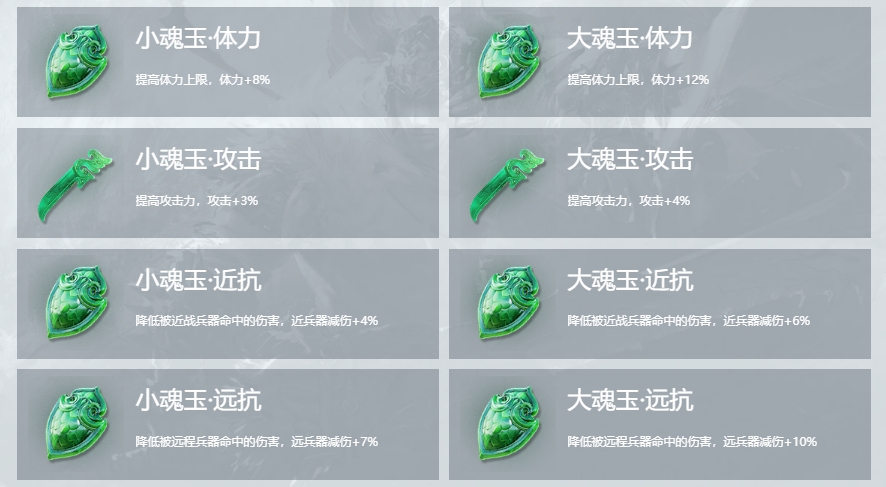 永劫无间手游魂玉有哪些 魂玉效果种类介绍