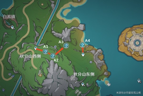 原神4.2地脉花点位位置大全 4.2地脉花点位收集路线图